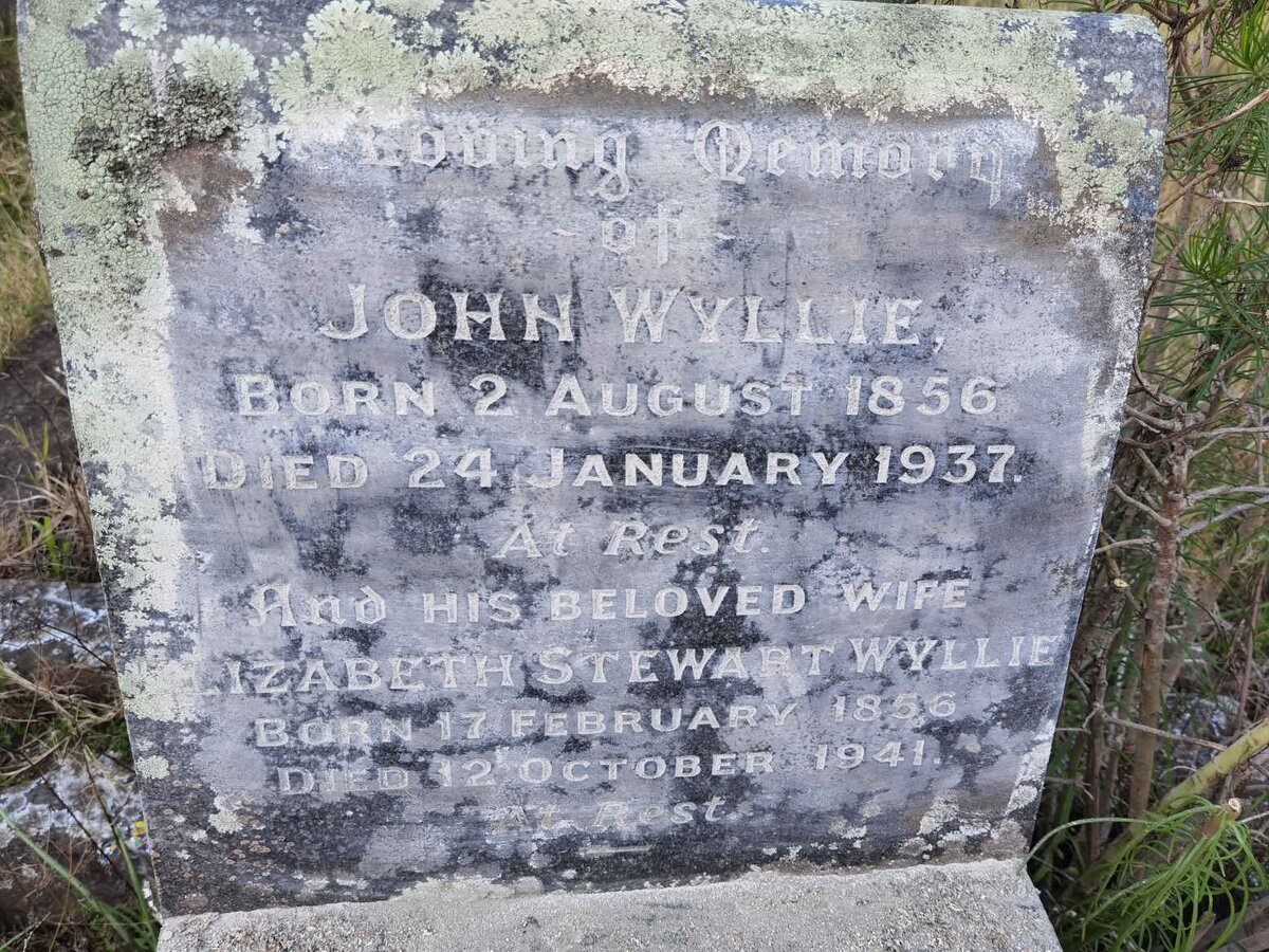 WYLLIE John 1856-1937 &amp; Elizabeth STEWART 1856-1941