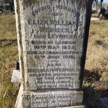 WEINECK Herman -1928 &amp; Eliza Williams LEVINGS 1835-1916