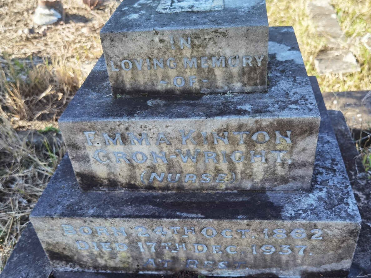 WRIGHT Emma Kinton, CRON 1862-1937