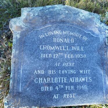 WILL Donald Cromwell -1938 &amp; Charlotte Athawes -1946