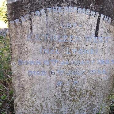 WEST Kathleen nee LYONS 1883-1935