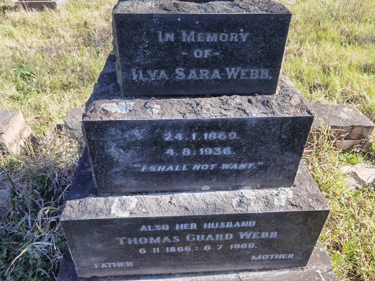 WEBB Thomas Guard 1866-1960 &amp; Ilya Sara 1869-1936