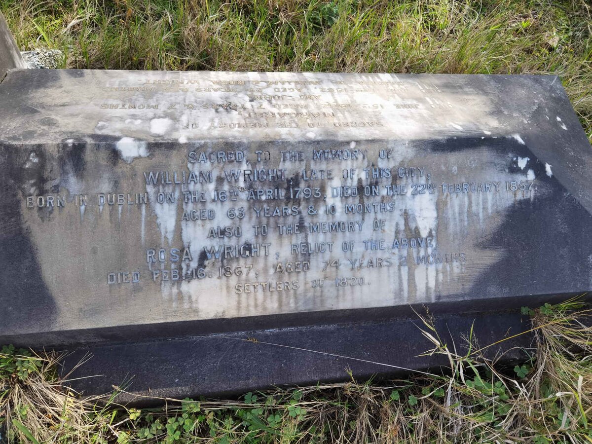 WRIGHT William 1793-1857 &amp; Rosa -1867