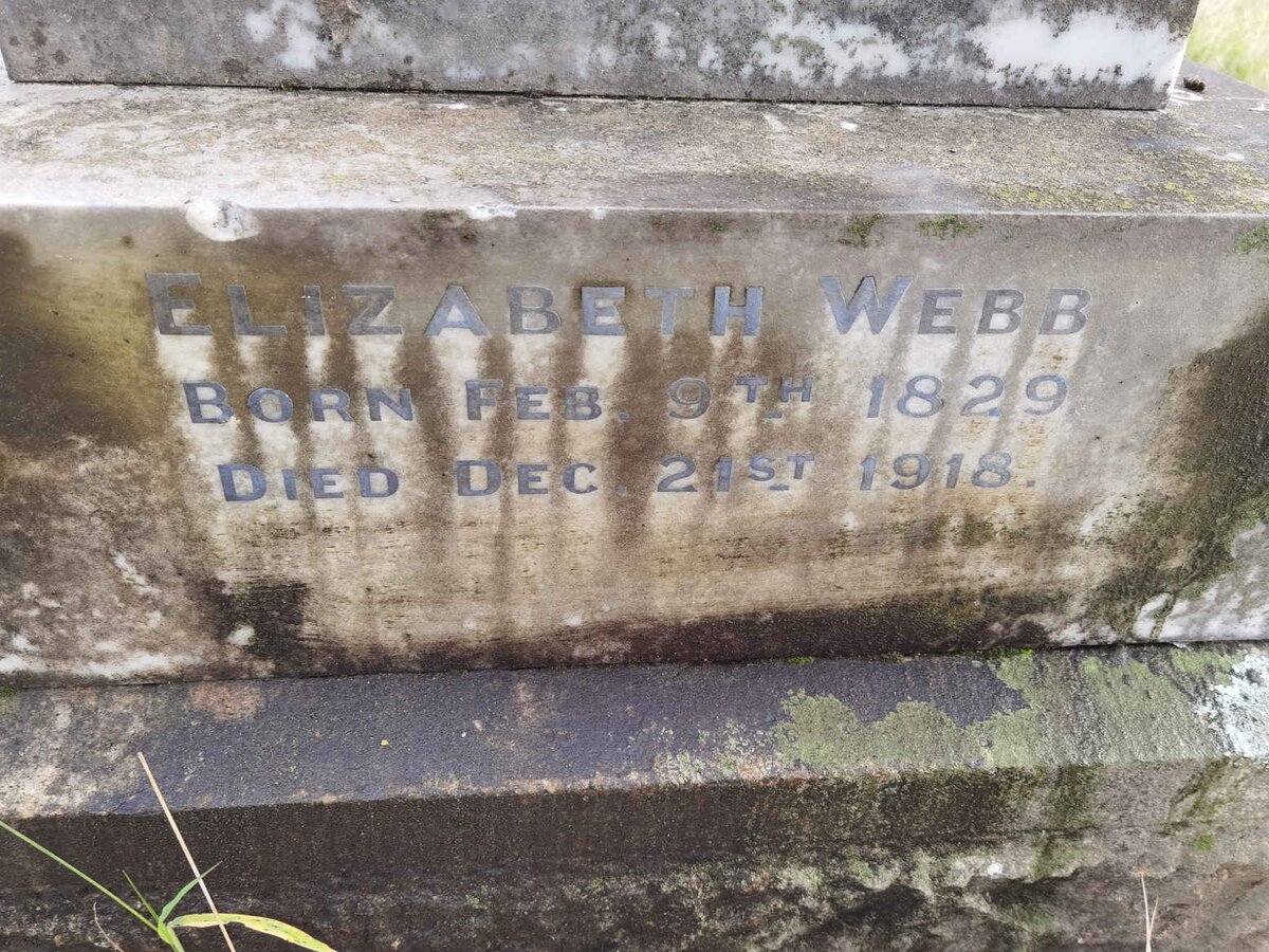 WEBB Elizabeth 1829-1918