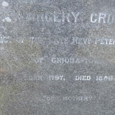 WRIGHT Margery nee CRON 1797-1886