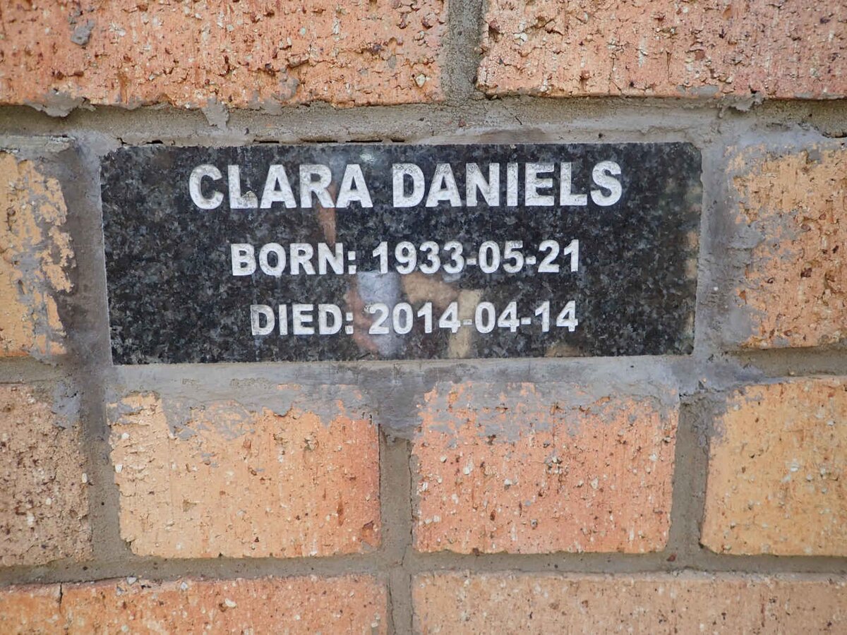 DANIELS Clara 1933-2014