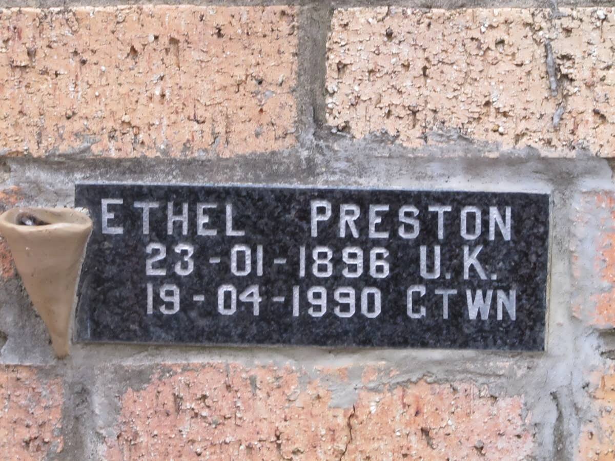 PRESTON Ethel 1896-1990