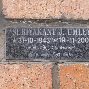 UMLEY Suriyakant J. 1943-2007
