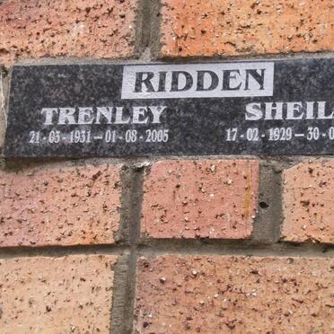RIDDEN Trenley 1931-2005 &amp; Sheila 1929-2006