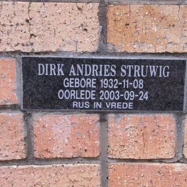 STRUWIG Dirk Andries 1932-2003