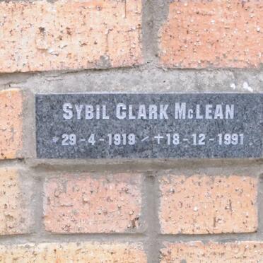 McLEAN Sybil Clark 1919-1991