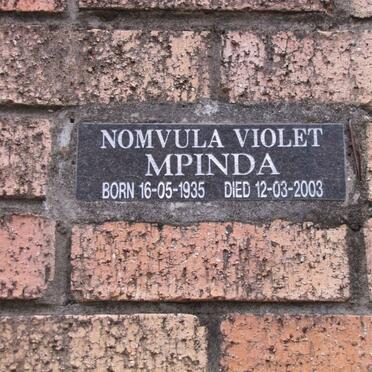 MPINDA Nomvula Violet 1935-2003