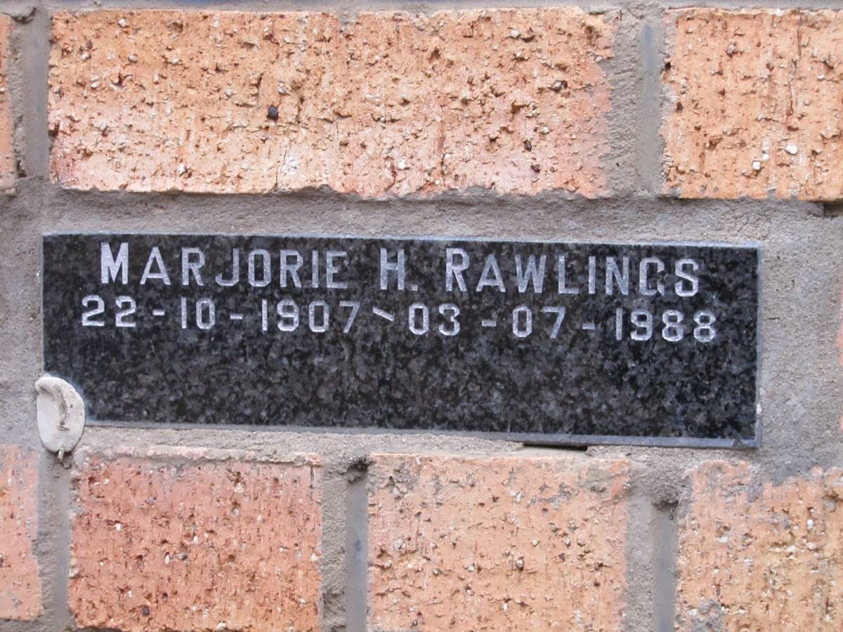 RAWLINGS Marjorie H. 1907-1988