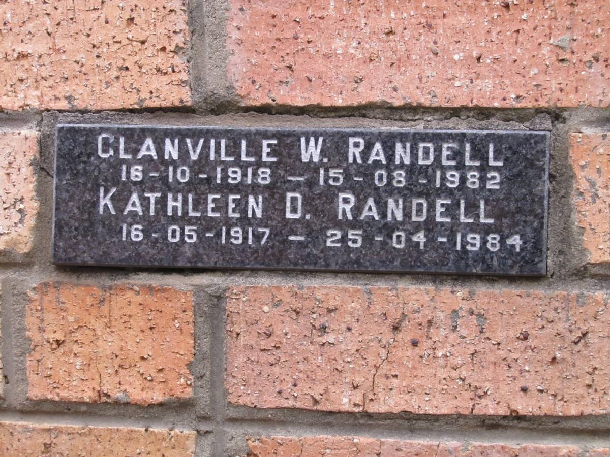 RANDELL Glanville 1918-1982 &amp; Kathleen D. 1917-1984