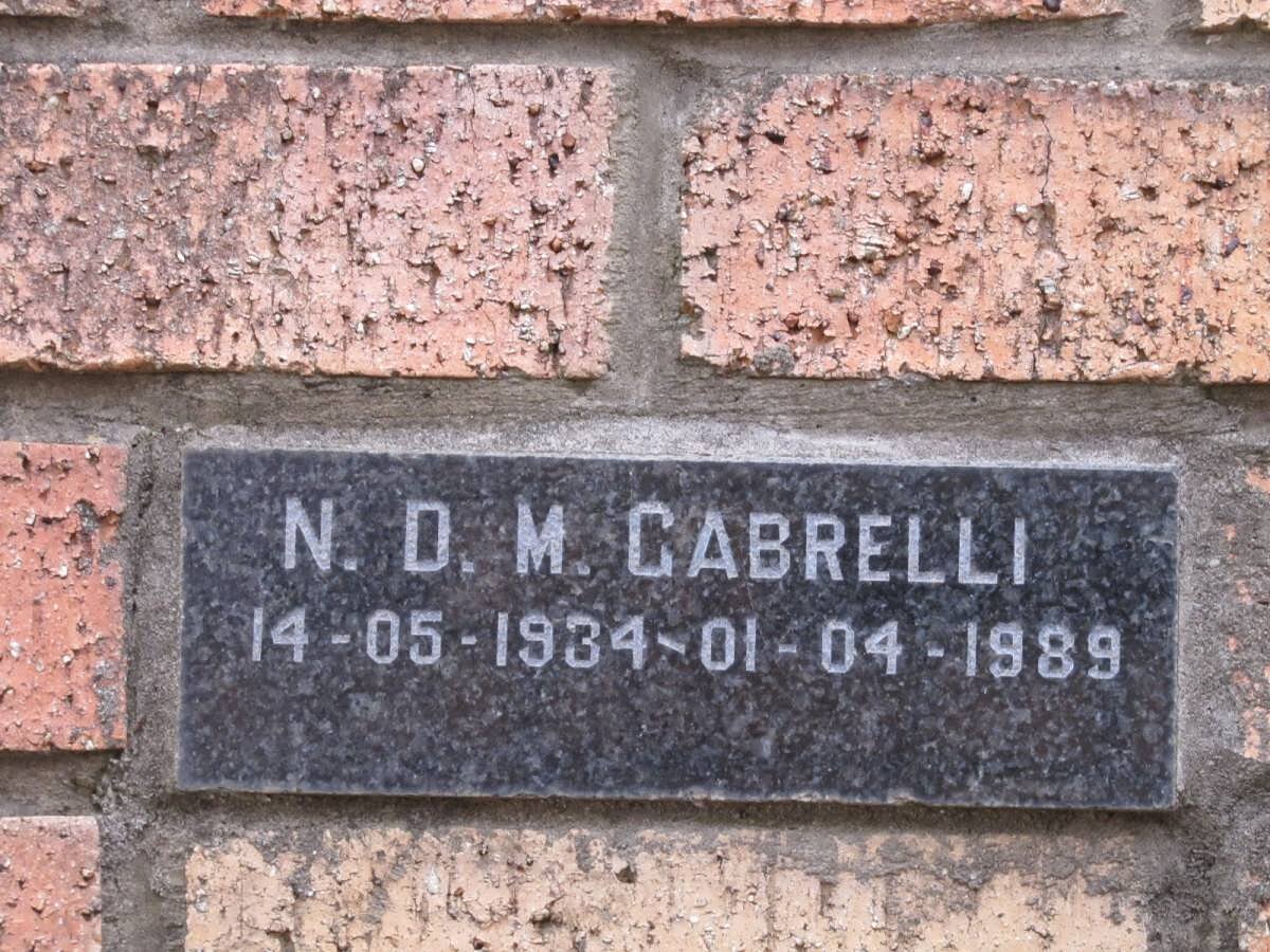 GABRELLI N.D.M. 1934-1989