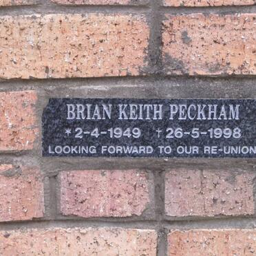 PECKHAM Brian Keith 1949-1998