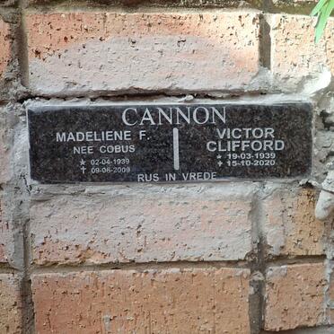 CANNON Victor Clifford 1939-2020 &amp; Madeliene F. COBUS 1939-2009