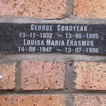 GOODYEAR George 1932-1995 :: ERASMUS Louisa Maria 1947-1998