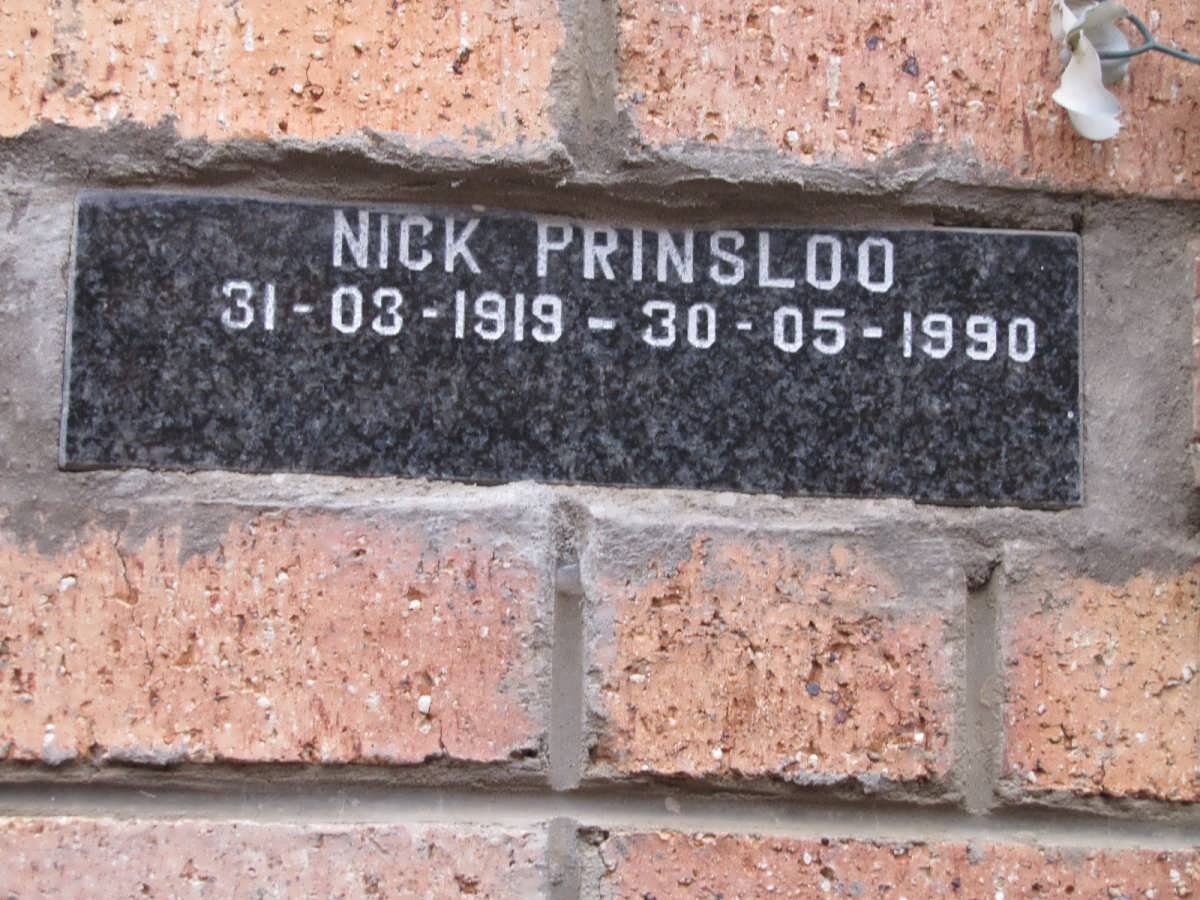 PRINSLOO Nick 1919-1990