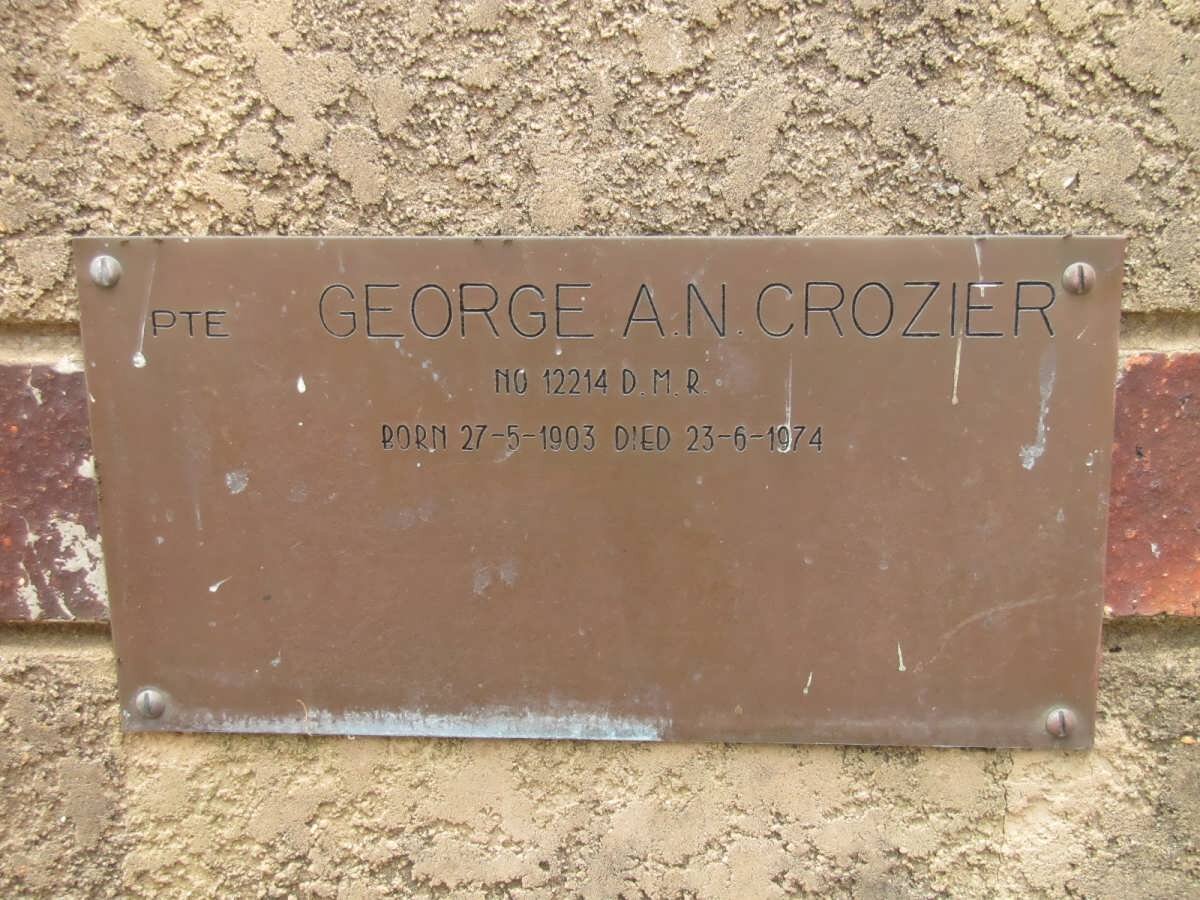 CROZIER George A.N. 1903-1974