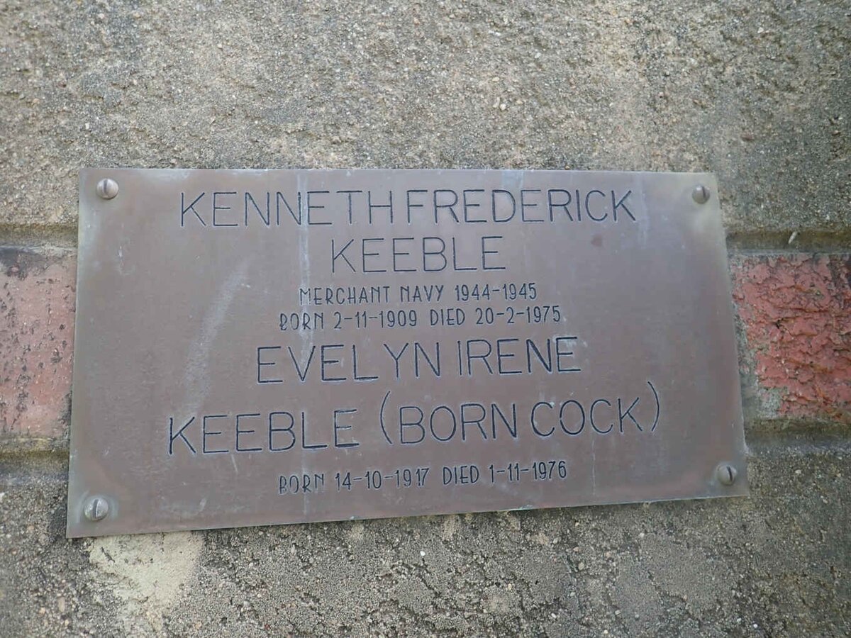 KEEBLE Kenneth Frederick 1909-1975 &amp; Evelyn Irene COCK