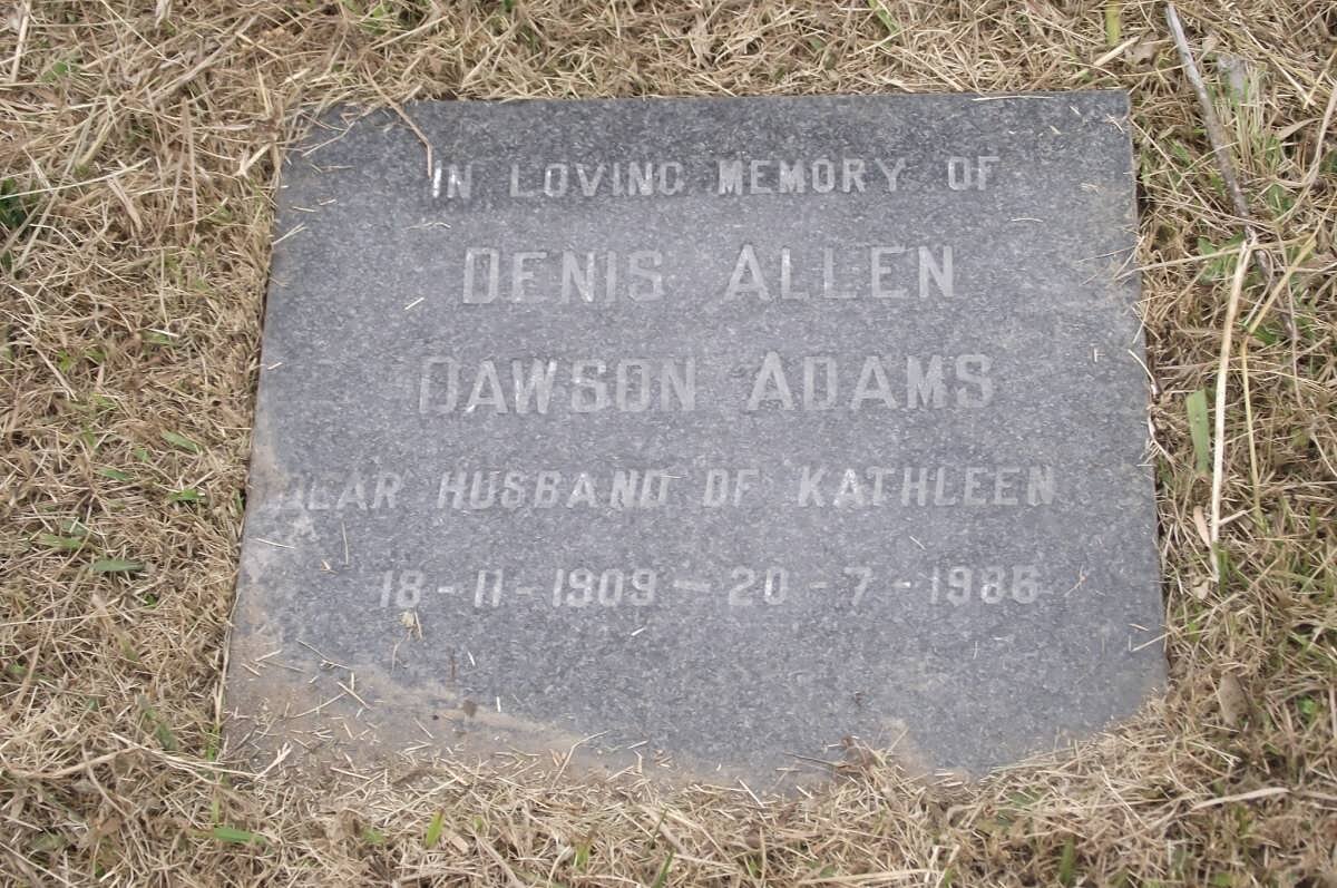 ADAMS Denis Allen Dawson 1909-1986