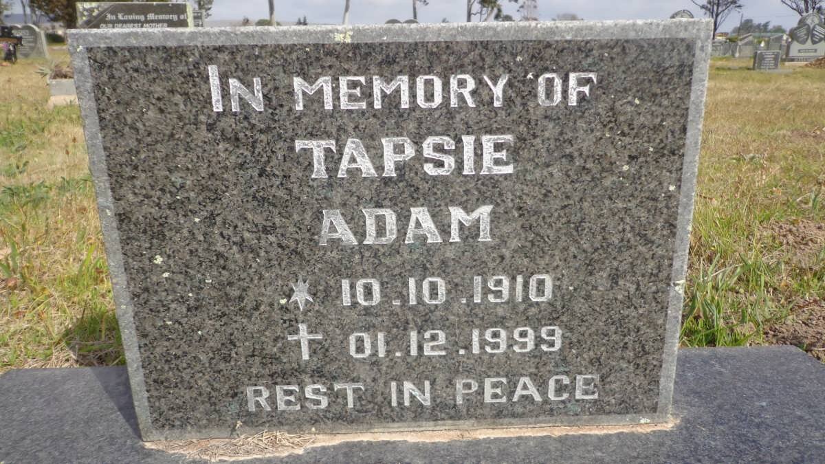 ADAM Tapsie 1910-1999