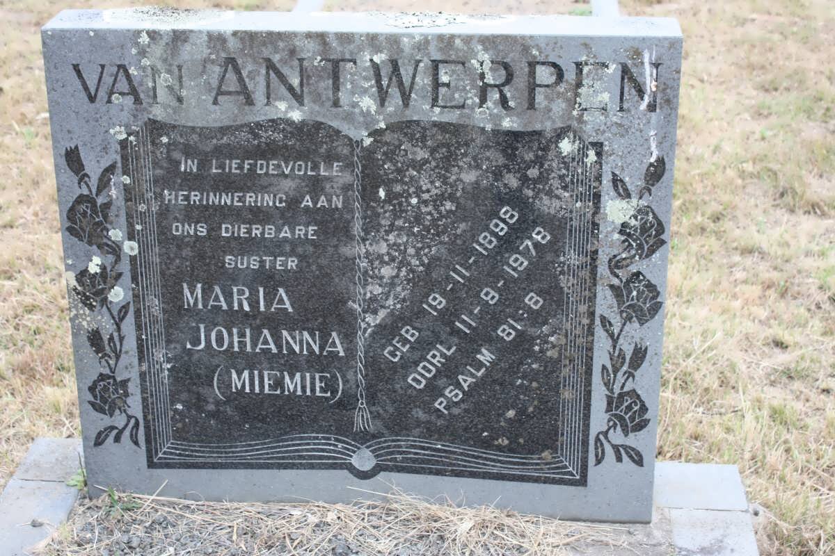 ANTWERPEN Maria Johanna, van 1898-1978