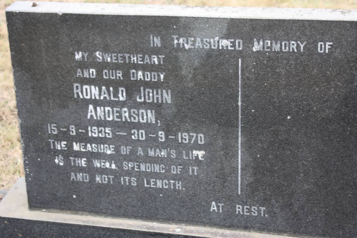 ANDERSON Ronald John 1935-1970