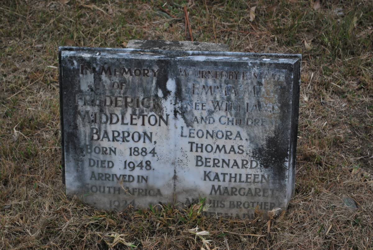 BARRON Frederick Middleton 1884-1948