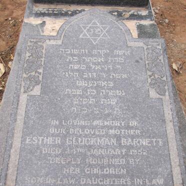 BARNETT Esther Gluckman -1952