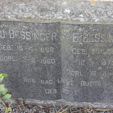 BESSINGER H.J. 1868-1960 &amp; E. MULLER 1877-1953