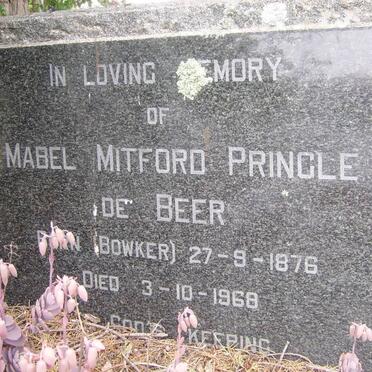 BEER Mabel Mitford Pringle, de nee BOWKER 1876-1968