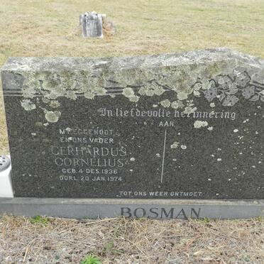 BOSMAN Gerhardus Cornelius 1936-1974