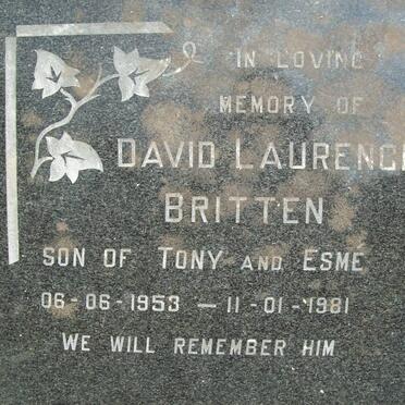BRITTEN David Laurence 1953-1981