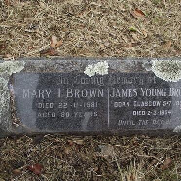 BROWN James Young 1888-1954 &amp; Mary I. -1981