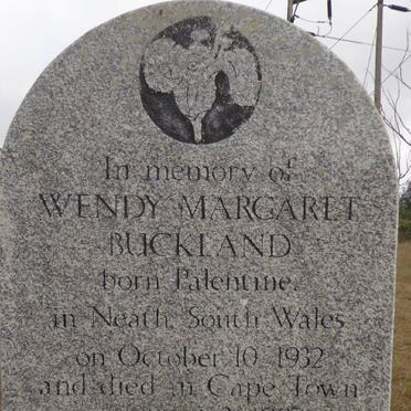 BUCKLAND Wendy Margaret nee PALENTINE 1932-1987