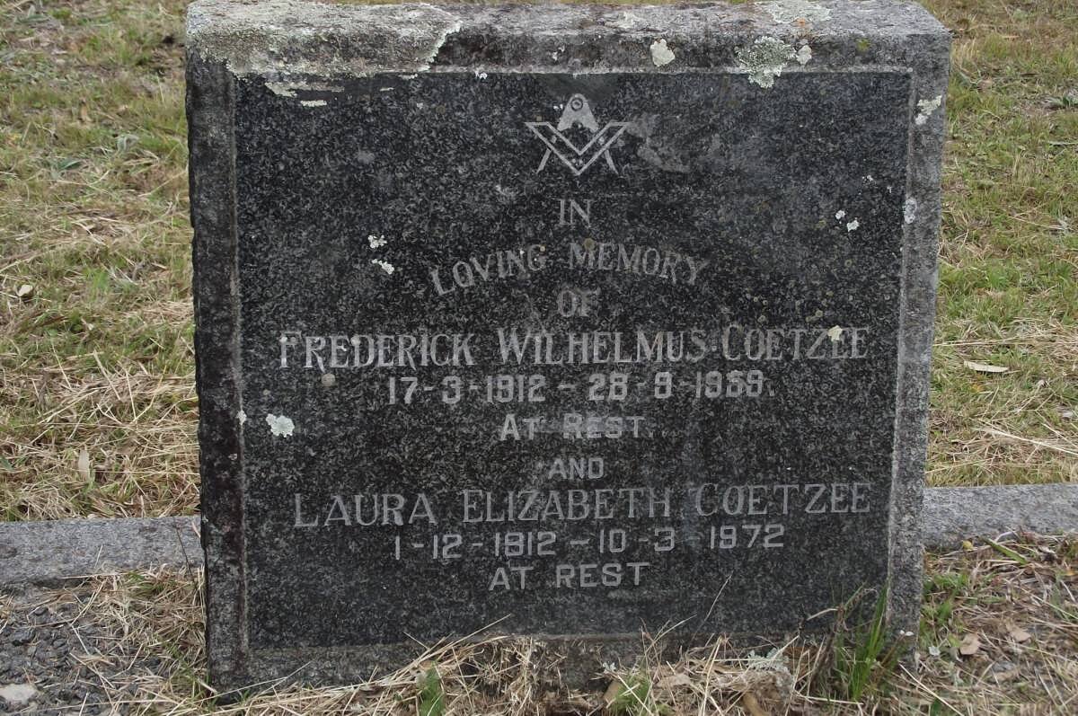 COETZEE Frederick Wilhelmus 1912-1959 &amp; Laura Elizabeth 1912-1972