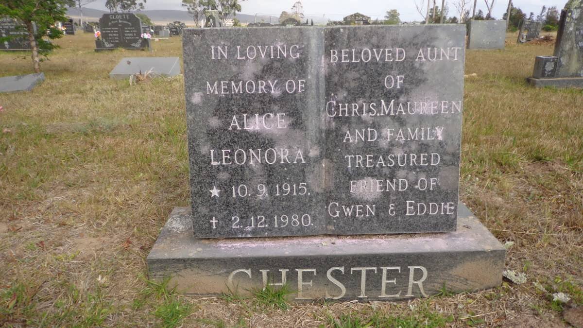 CHESTER Alice Leonora 1915-1980