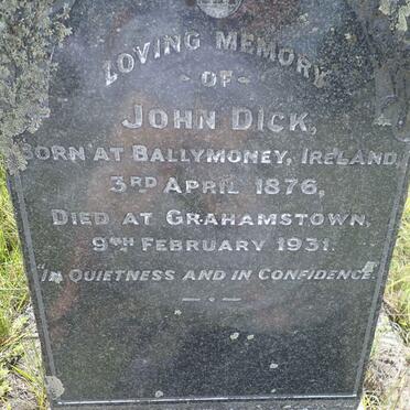 DICK John 1876-1931