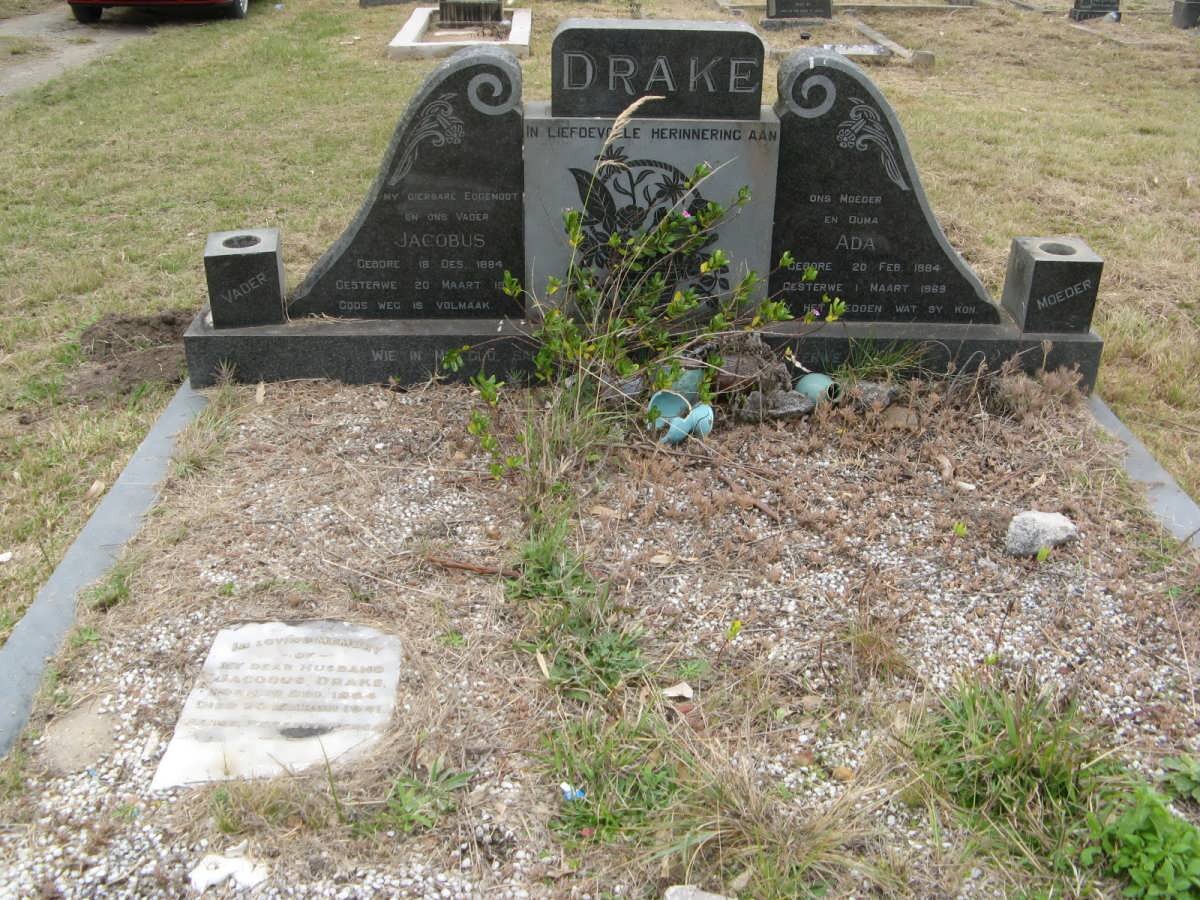 DRAKE Jacobus 1884-1941 &amp; Ada 1884-1969