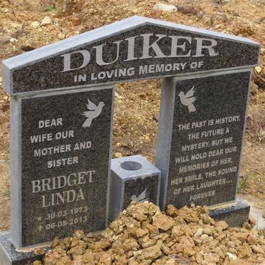 DUIKER Bridget Linda 1973-2013