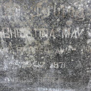 DUDLEY Harold -1973 &amp; Christina May -1971