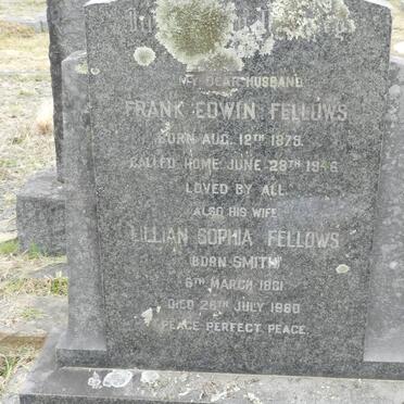 FELLOWS Frank Edwin 1879-1946 &amp; Lillian Sophia SMITH 1881-1980