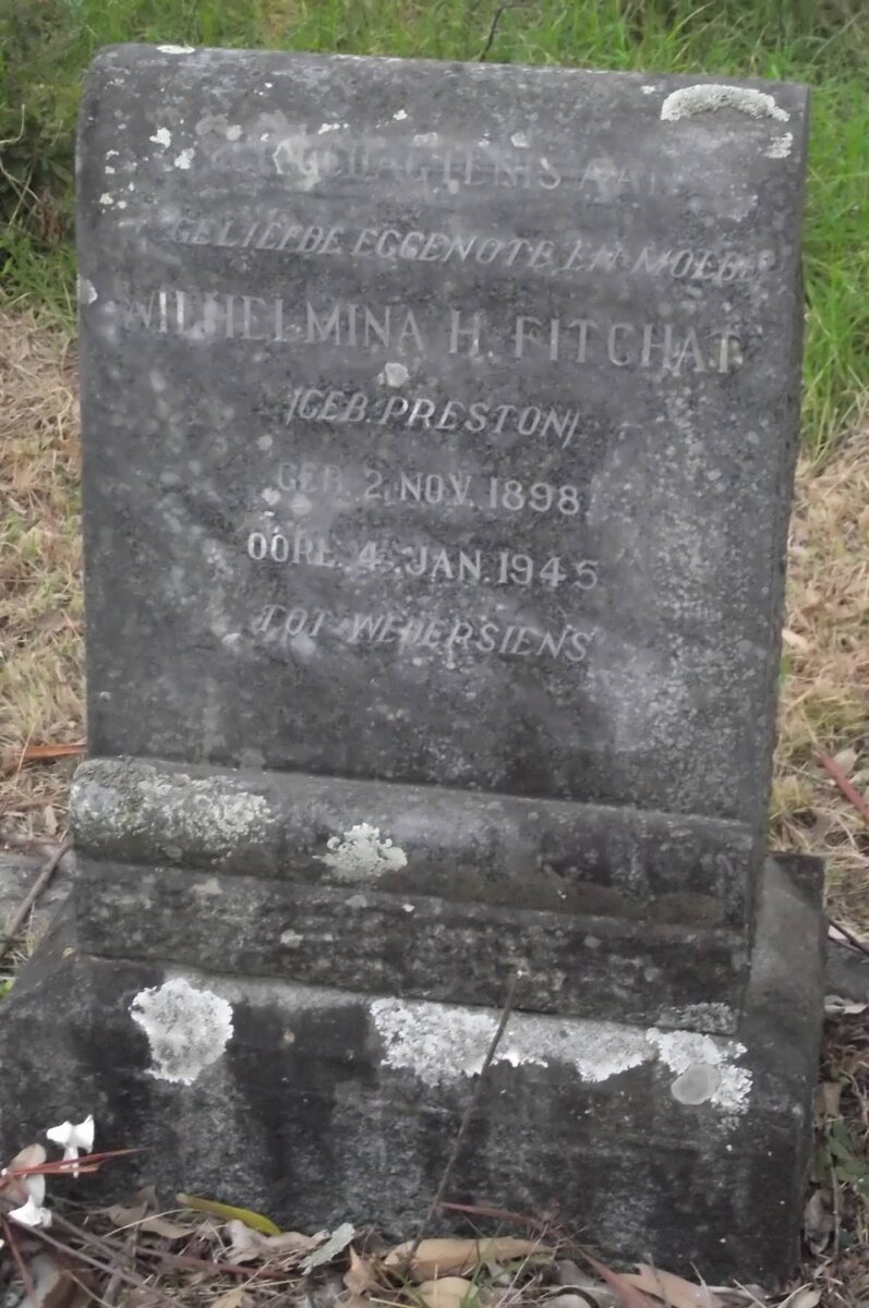 FITCHAT Wilhelmina H. nee PRESTON 1898-1945