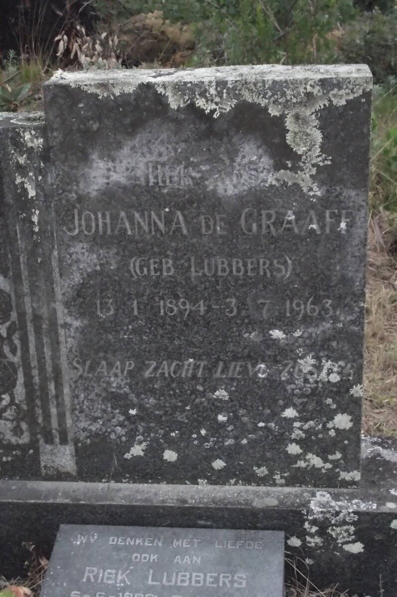 GRAAFF Johanna, de nee LUBBERS 1894-1963