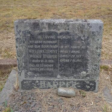 HARPER William Clement Wicks 1891-1958