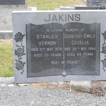 JAKINS Stanley Vernon -1975 &amp; Dorothy Emily Cecelia -1994
