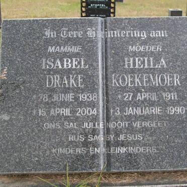 KOEKEMOER Heila 1911-1990 :: DRAKE Isabel 1938-2004
