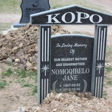 KOPO Nomgqibelo Jane 1907-2012